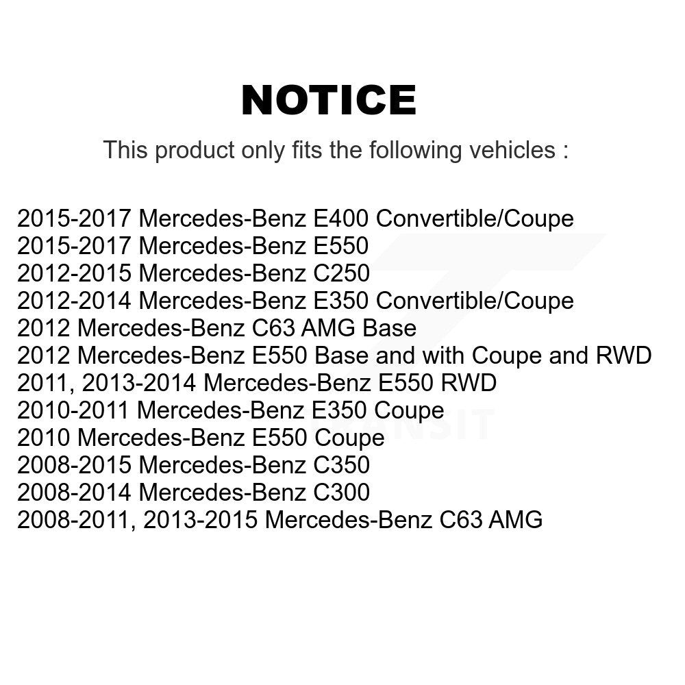 Parking Brake Shoes Hardware Rear Kit For Mercedes-Benz C300 E350 C350 C250 E400