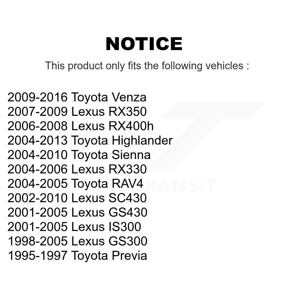 Parking Brake Shoes & Hardware Rear Kit For Toyota Venza Sienna Highlander Lexus