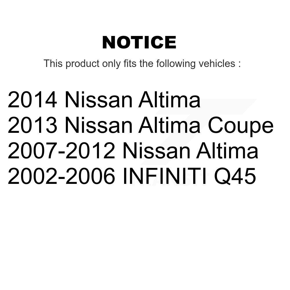 Parking Brake Shoes With Hardware Rear Kit For Nissan Altima INFINITI Q45