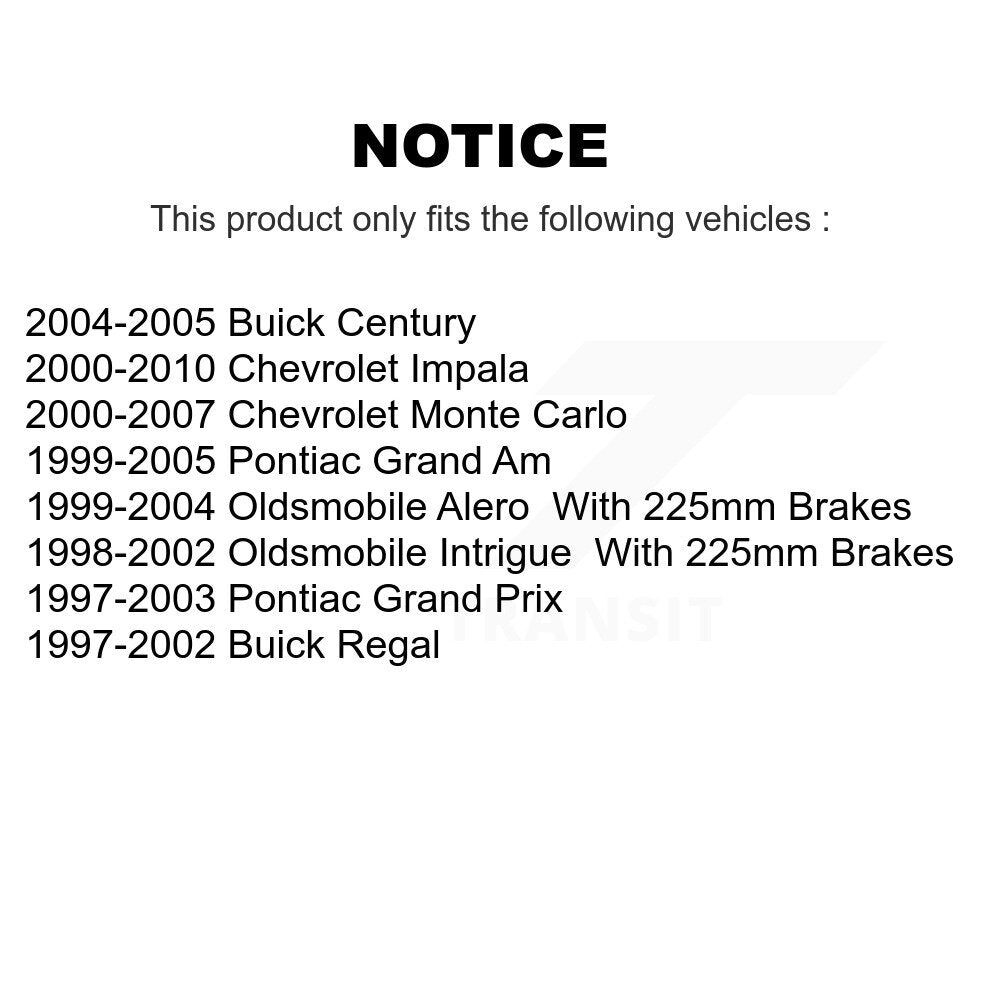 Parking Brake Shoe Hardware Rear Kit For Chevrolet Impala Pontiac Grand Am Alero