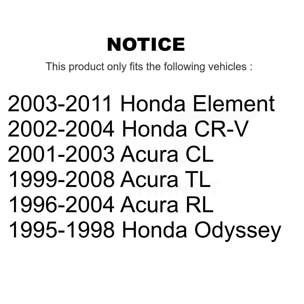 Parking Brake Shoes With Hardware Rear Kit For Honda CR-V Acura TL Element CL RL