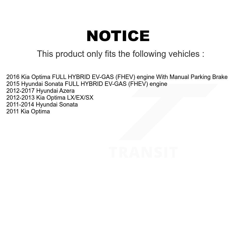 Parking Brake Shoes With Hardware Rear Kit For Hyundai Sonata Kia Optima Azera