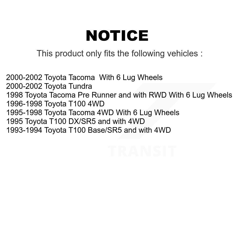 Drum Brake Shoes With Hardware Rear Kit For Toyota Tacoma Tundra T100