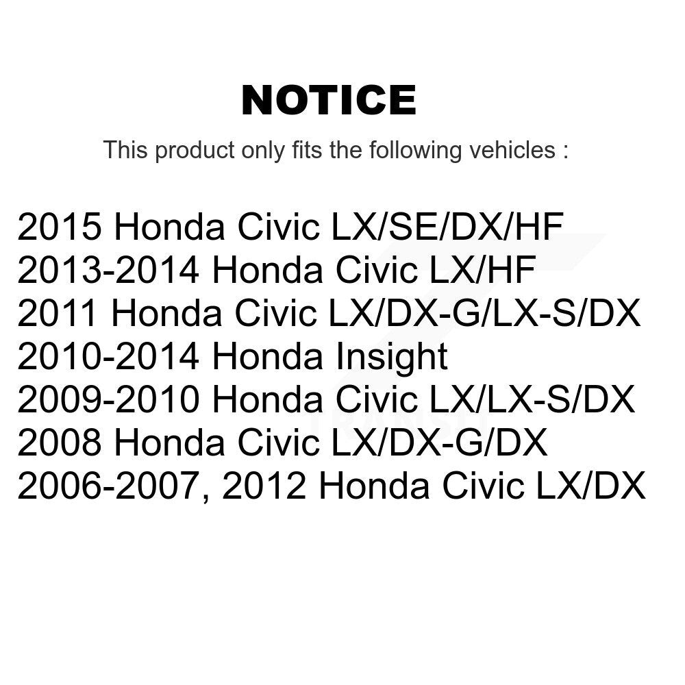 Drum Brake Shoes With Hardware Rear Kit For Honda Civic Insight