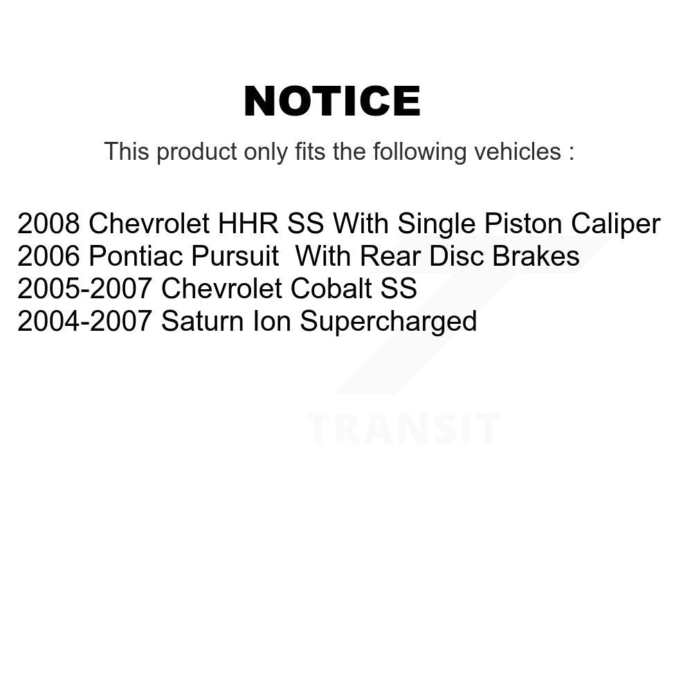 Ceramic Disc Brake Pads Front Rear Kit For Chevrolet Pontiac Cobalt G5 Saturn