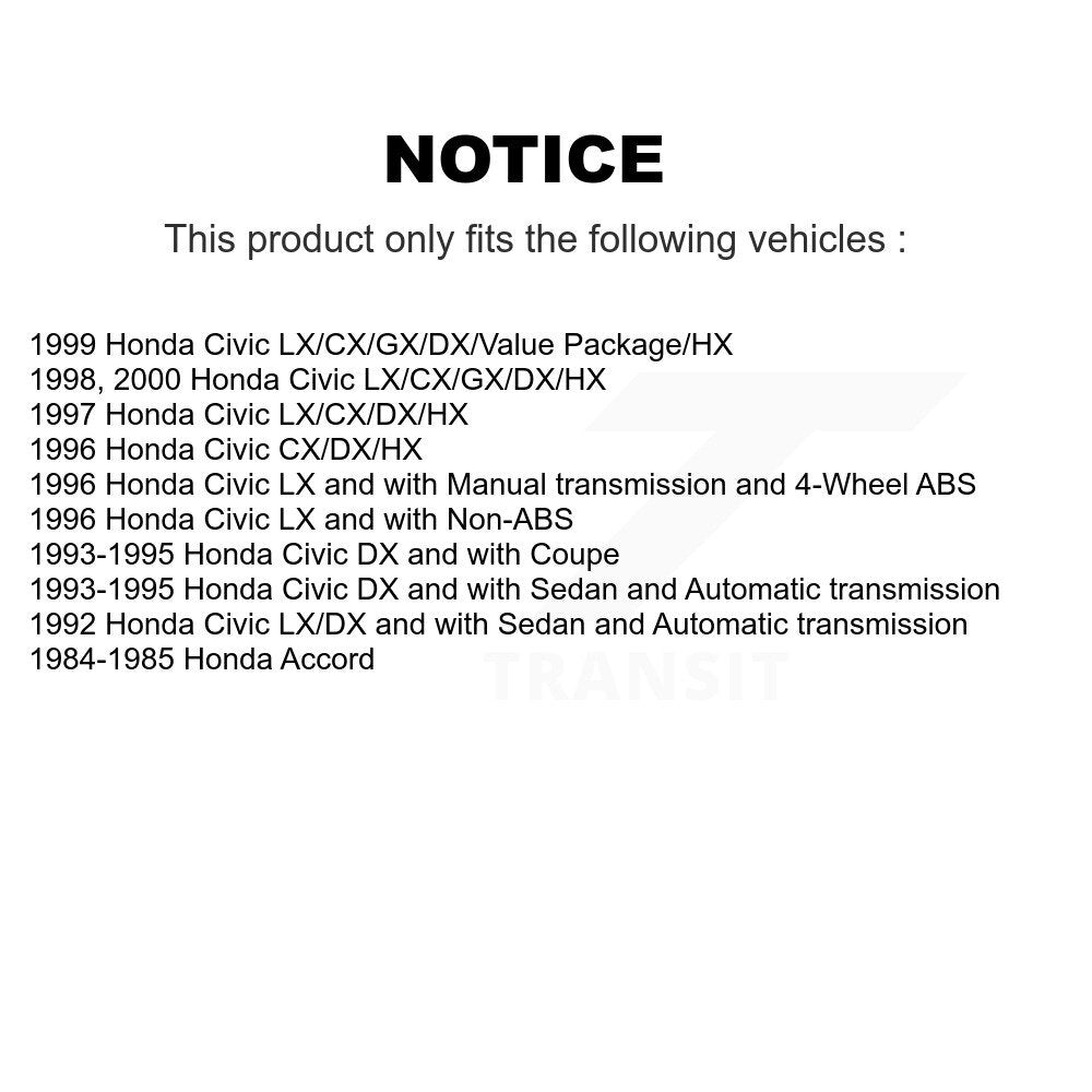 Ceramic Disc Brake Pads Front Rear Kit For Honda Civic Accord