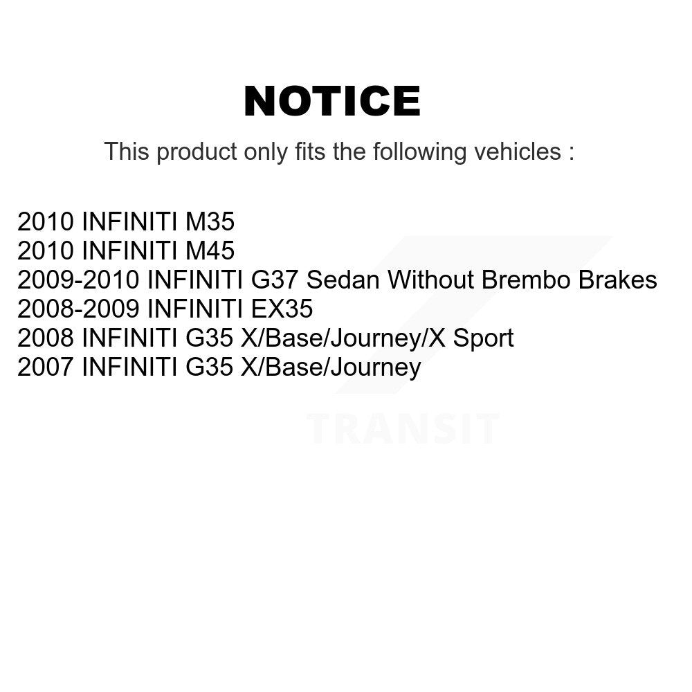Semi-Metallic Ceramic Disc Brake Pads Front Rear Kit For INFINITI G35 EX35 M35