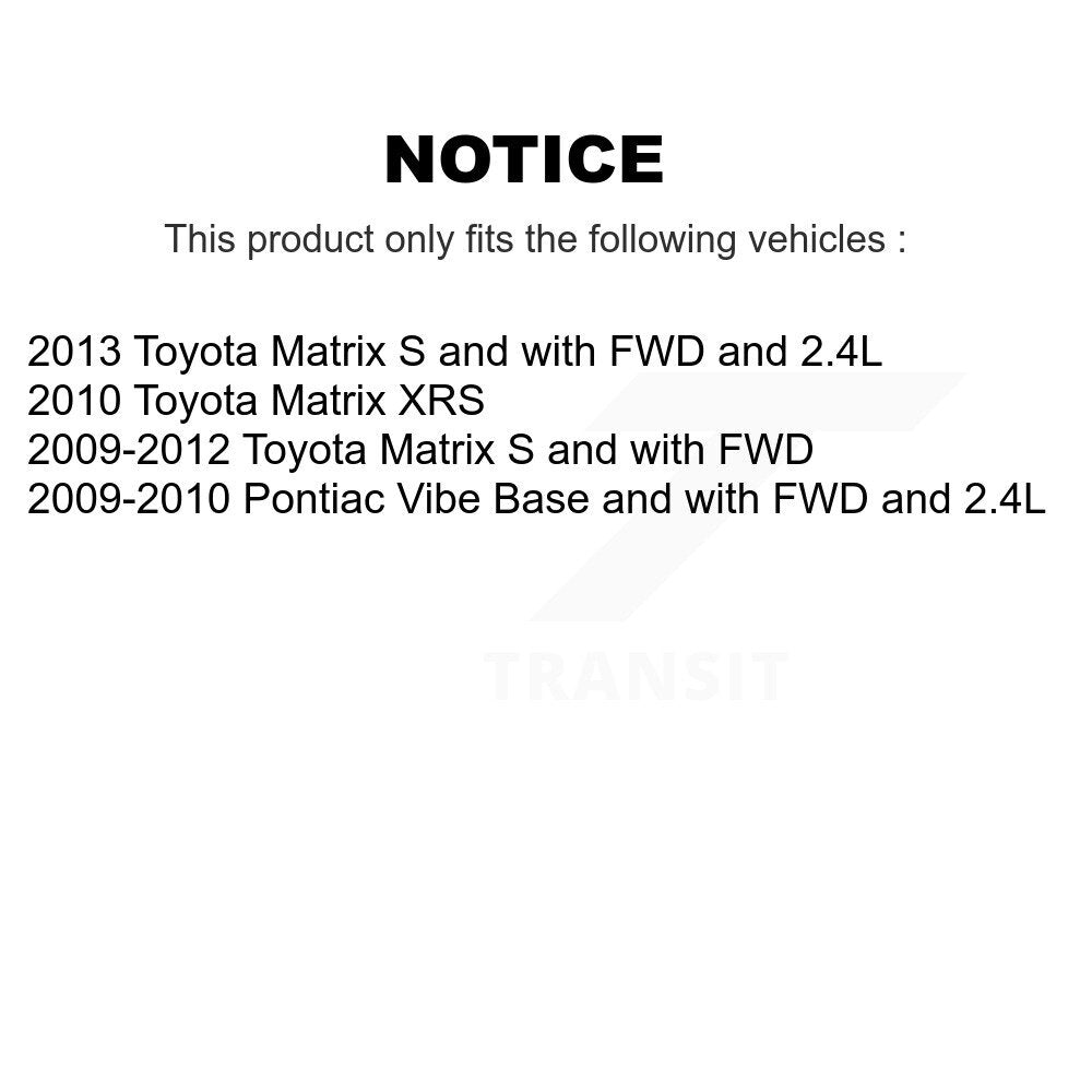 Ceramic Disc Brake Pads Front Rear Kit For Toyota Matrix Pontiac Vibe