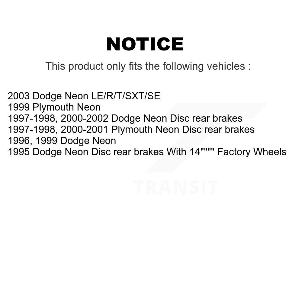 Semi-Metallic Disc Brake Pads Front Rear Kit For Neon Dodge Plymouth