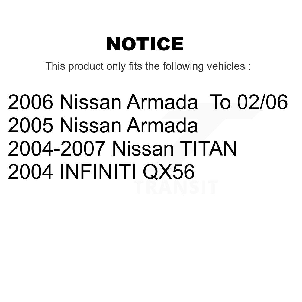 Ceramic Disc Brake Pads Front Rear Kit For Nissan TITAN Armada INFINITI QX56