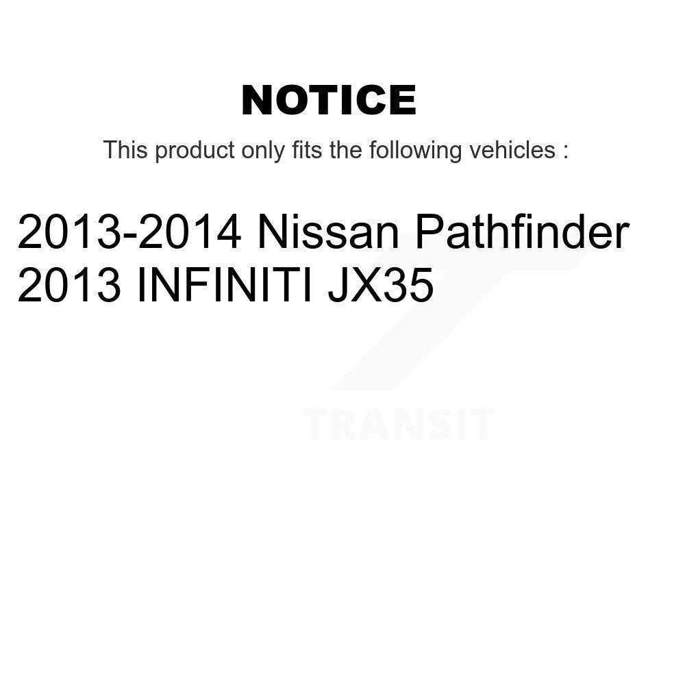 Ceramic Disc Brake Pads Front Rear Kit For Nissan Pathfinder INFINITI JX35