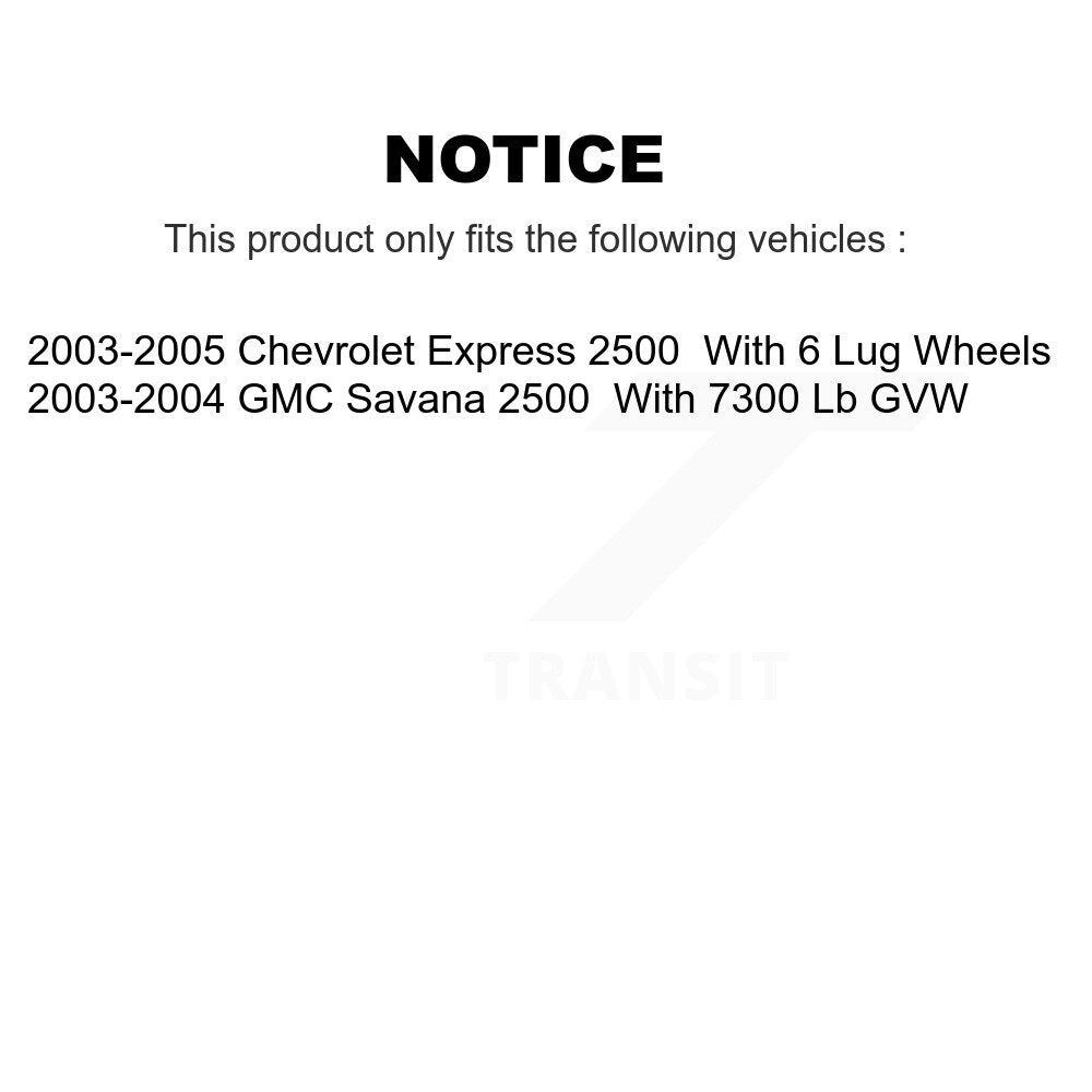Ceramic Disc Brake Pads Front Rear Kit For Chevrolet Express 2500 GMC Savana