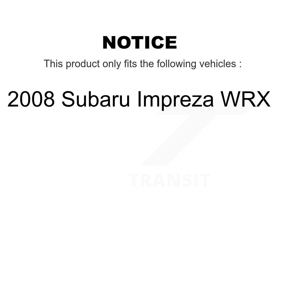 Ceramic Disc Brake Pads Front Rear Kit For 2008 Subaru Impreza WRX