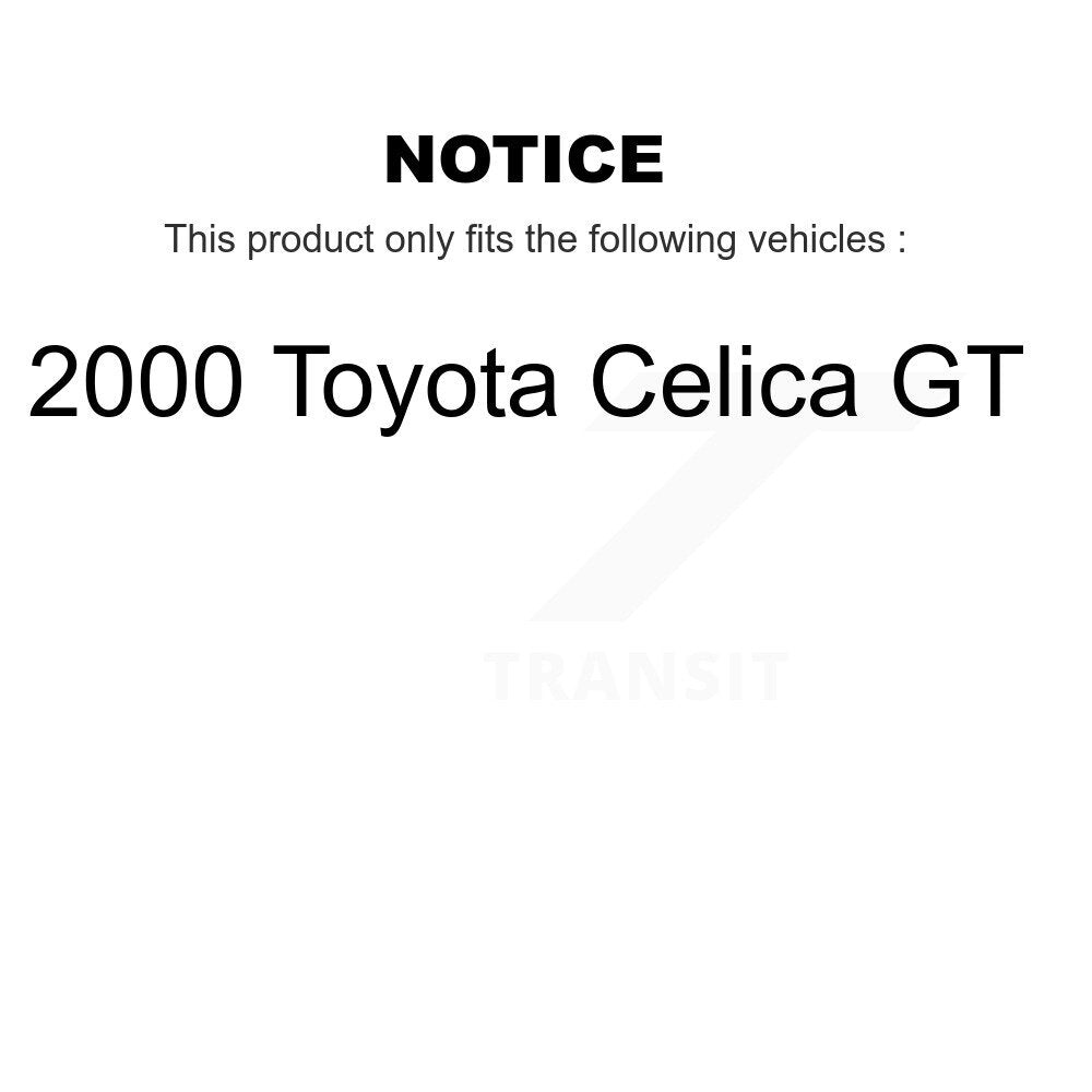 Ceramic Semi-Metallic Disc Brake Pads Front Rear Kit For 2000 Toyota Celica GT