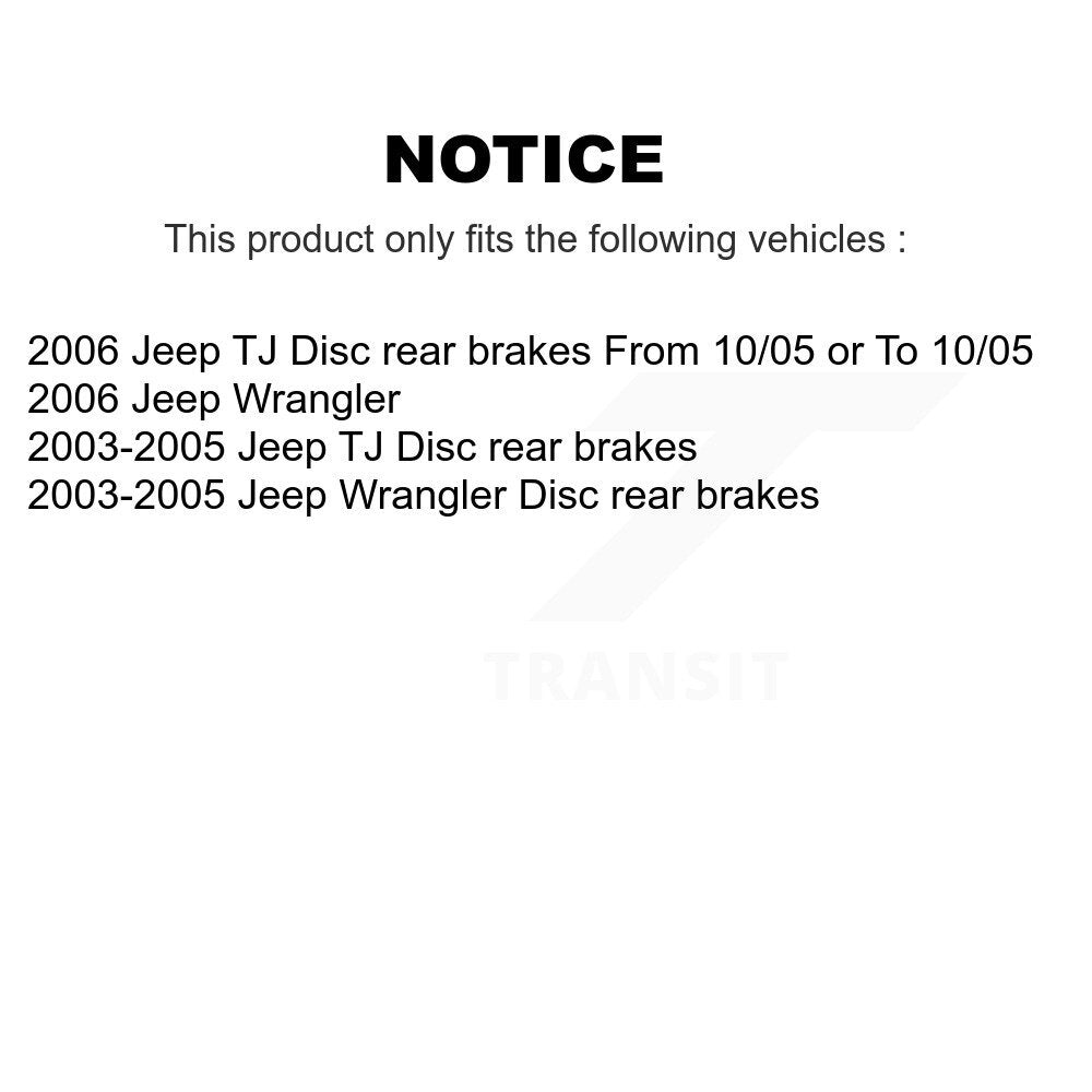Semi-Metallic Disc Brake Pads Front Rear Kit For Jeep Wrangler TJ