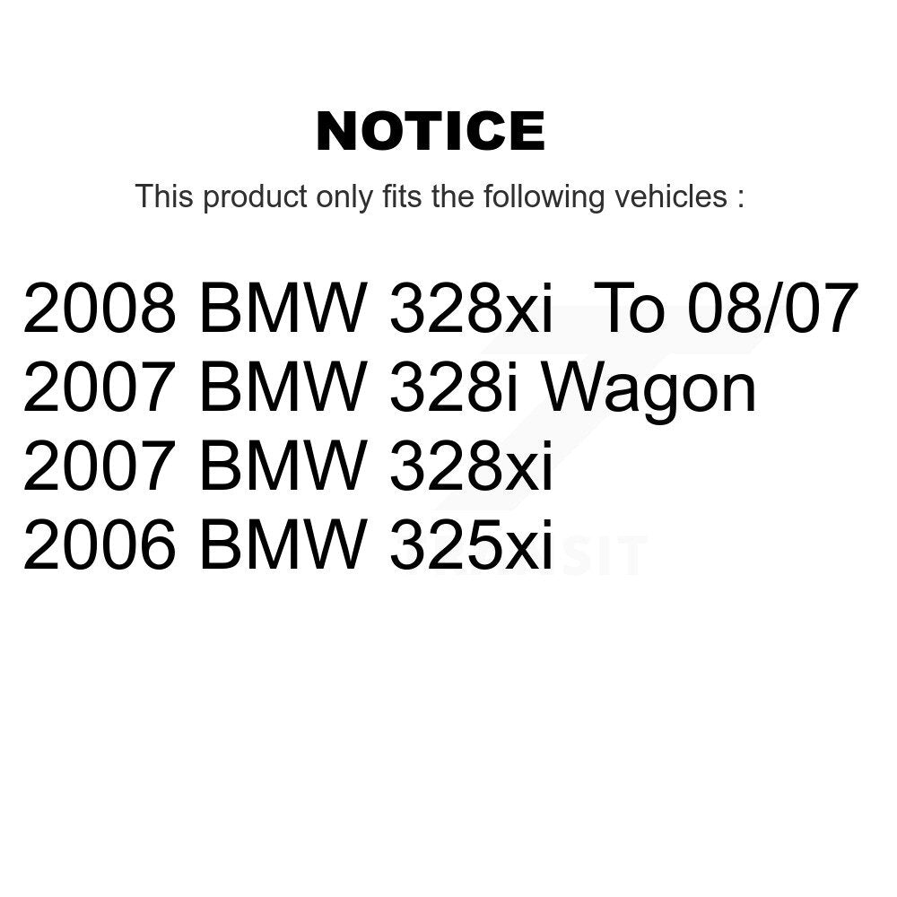 Semi-Metallic Disc Brake Pads Front Rear Kit For BMW 328xi 328i 325xi