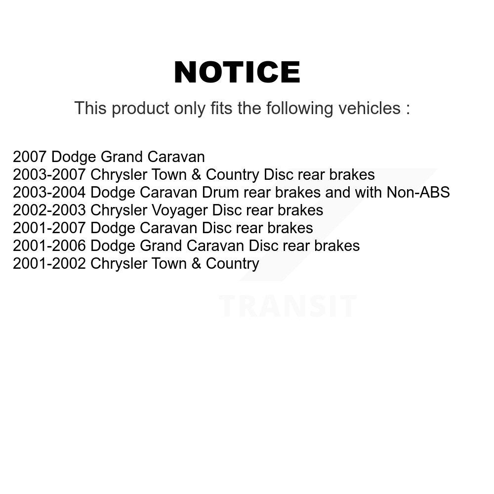 Semi-Metallic Disc Brake Pads Front Rear Kit For Dodge Grand Caravan Chrysler &