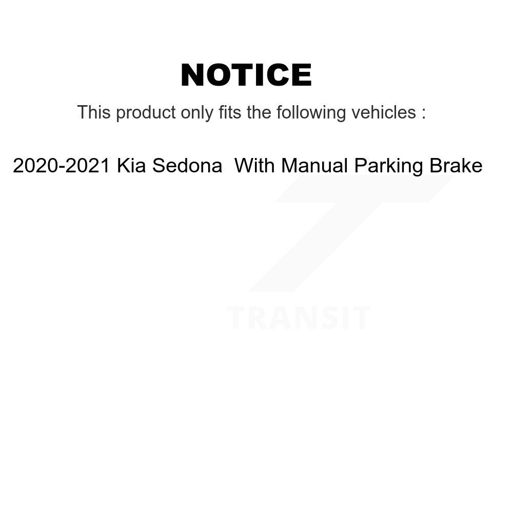 Ceramic Disc Brake Pads Front Rear Kit For Kia Sedona With Manual Parking