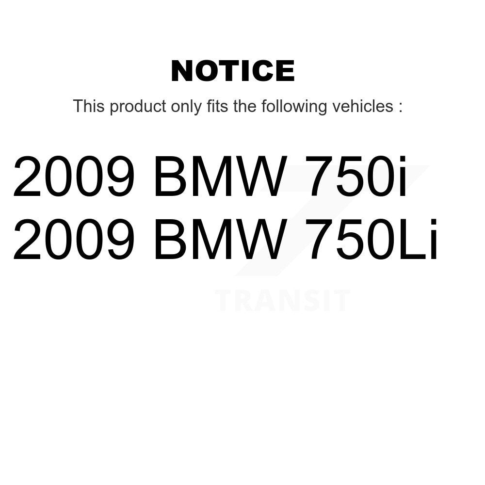 Ceramic Disc Brake Pads And Wear Sensors Front Rear Kit For 2009 BMW 750i 750Li