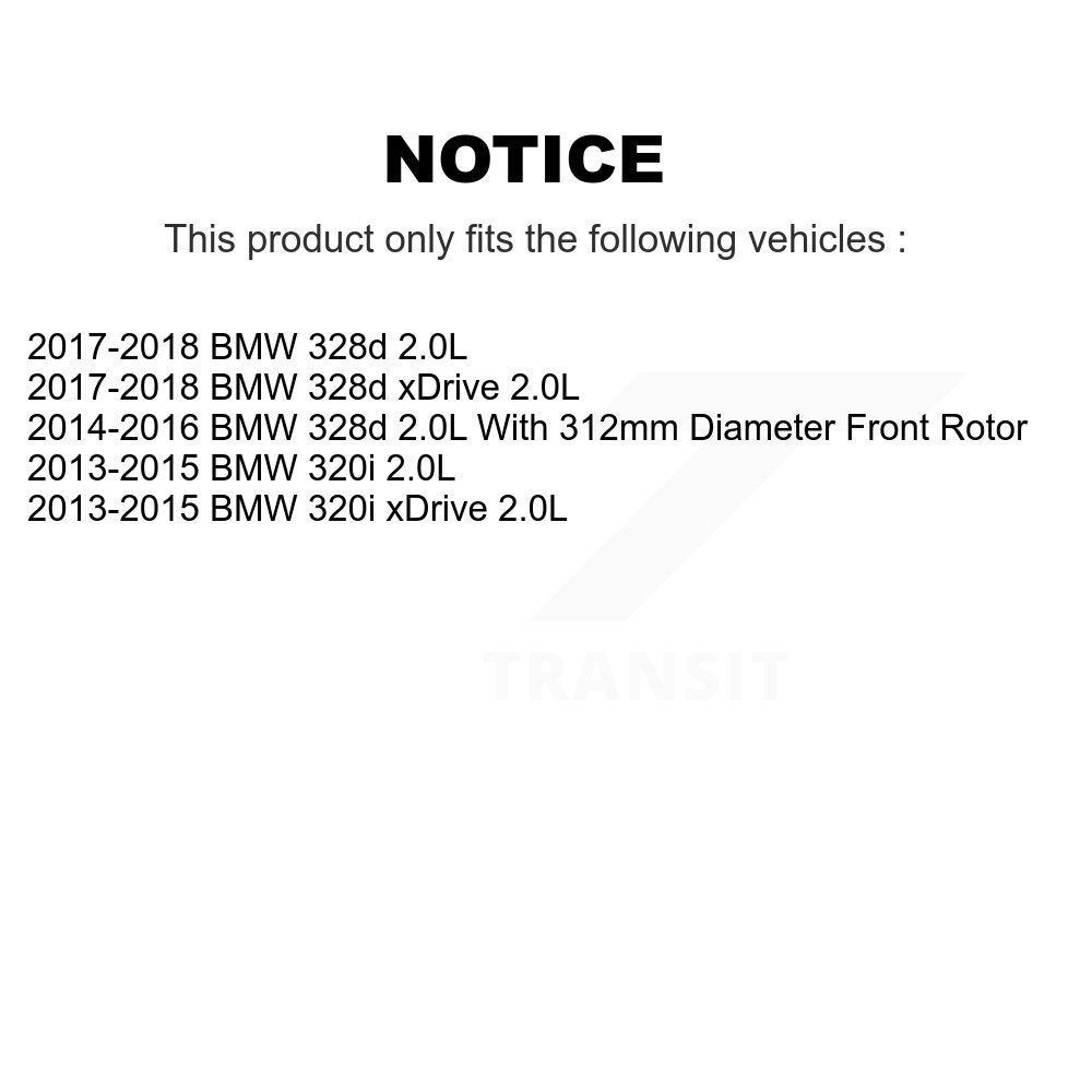 Ceramic Disc Brake Pads Wear Sensor Front Rear Kit For BMW 320i xDrive 328d 2.0L