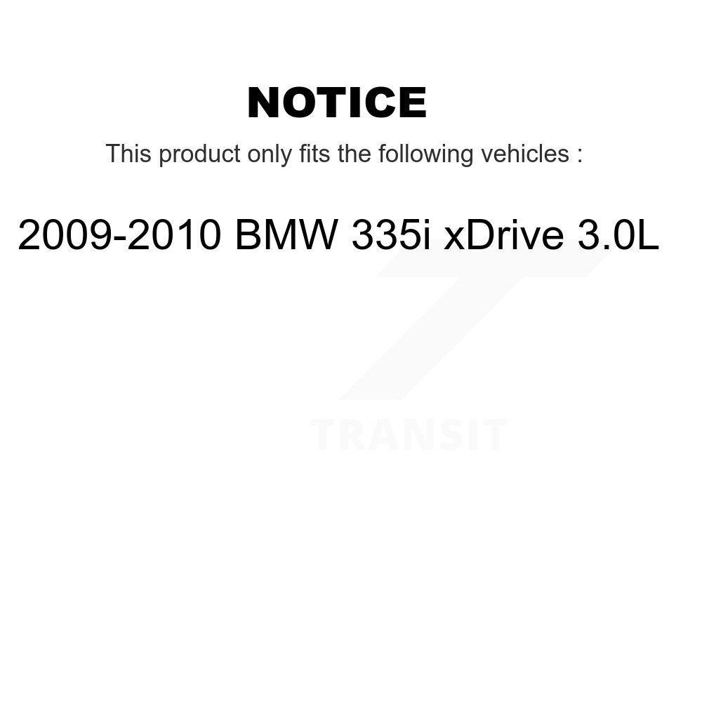 Ceramic Disc Brake Pad Wear Sensor Front Rear Kit (5Pc) For BMW 335i xDrive 3.0L