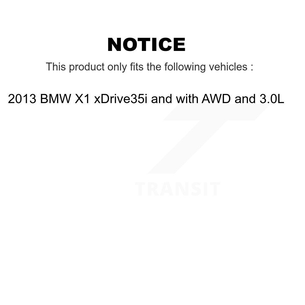 Ceramic Disc Brake Pads And Wear Sensors Front Rear Kit (7Pc) For BMW X1