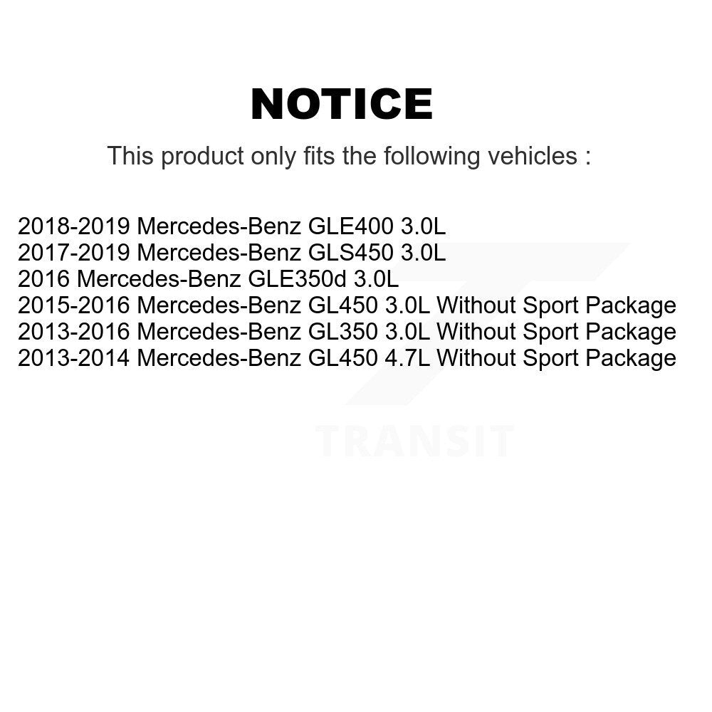 Ceramic Brake Pads & Wear Sensor Front Kit For Mercedes-Benz GLE400 GL350 GLS450