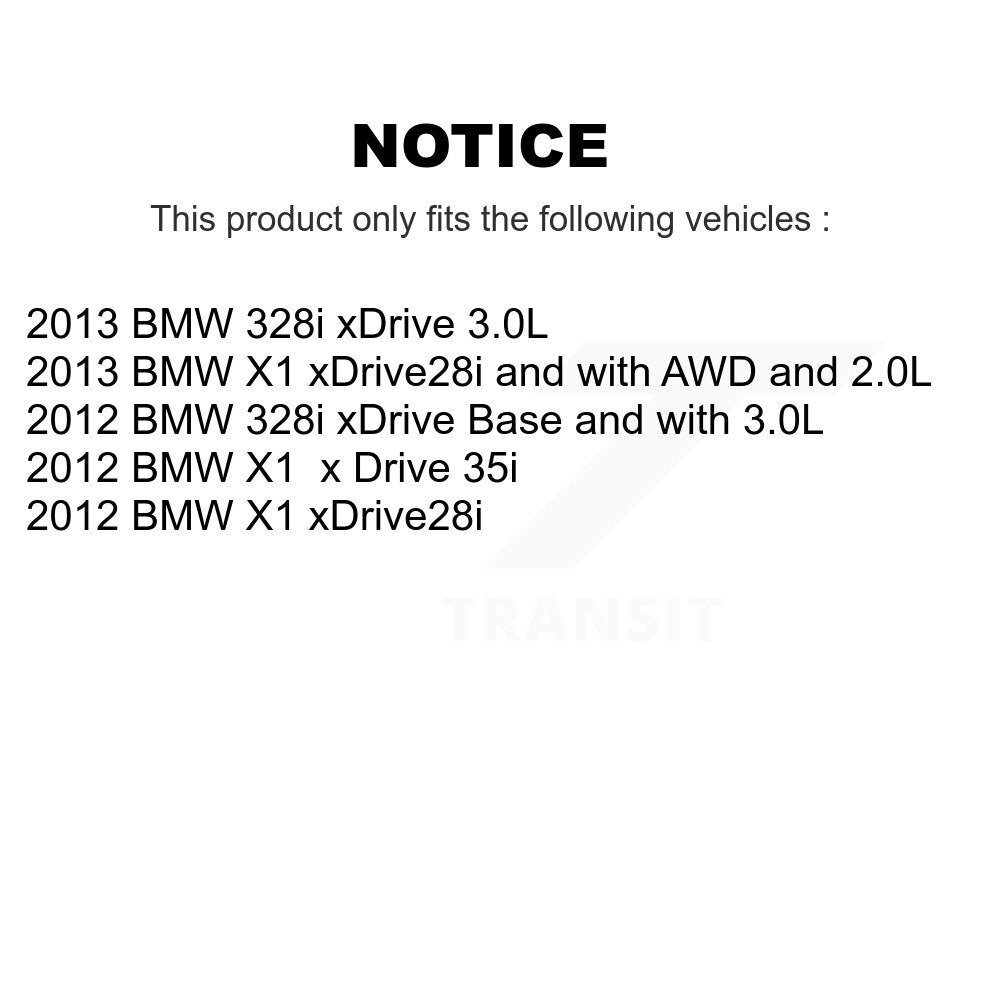 Ceramic Disc Brake Pads And Wear Sensors Front Kit For BMW 328i xDrive X1