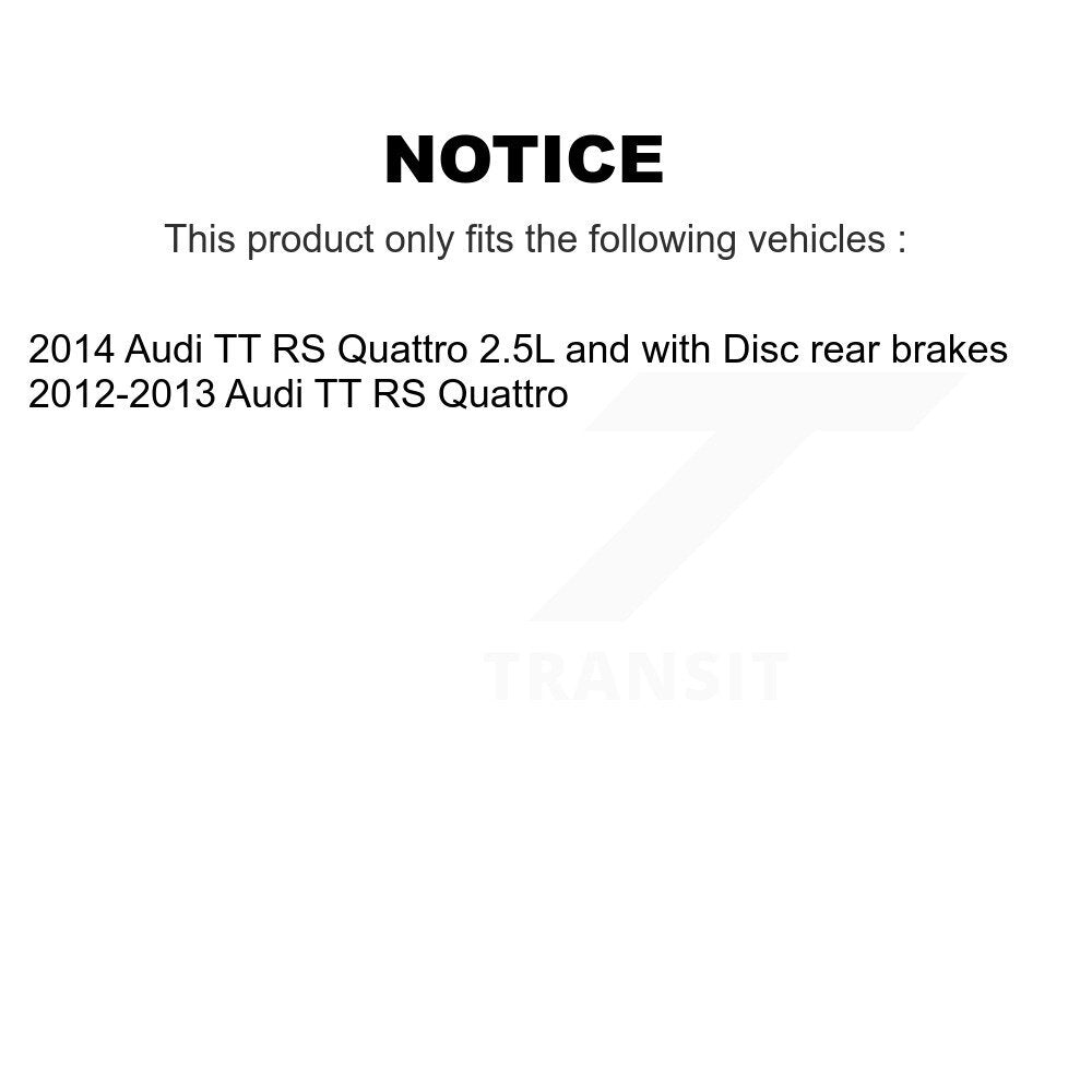 Ceramic Disc Brake Pads And Wear Sensors Front Kit For Audi TT RS Quattro