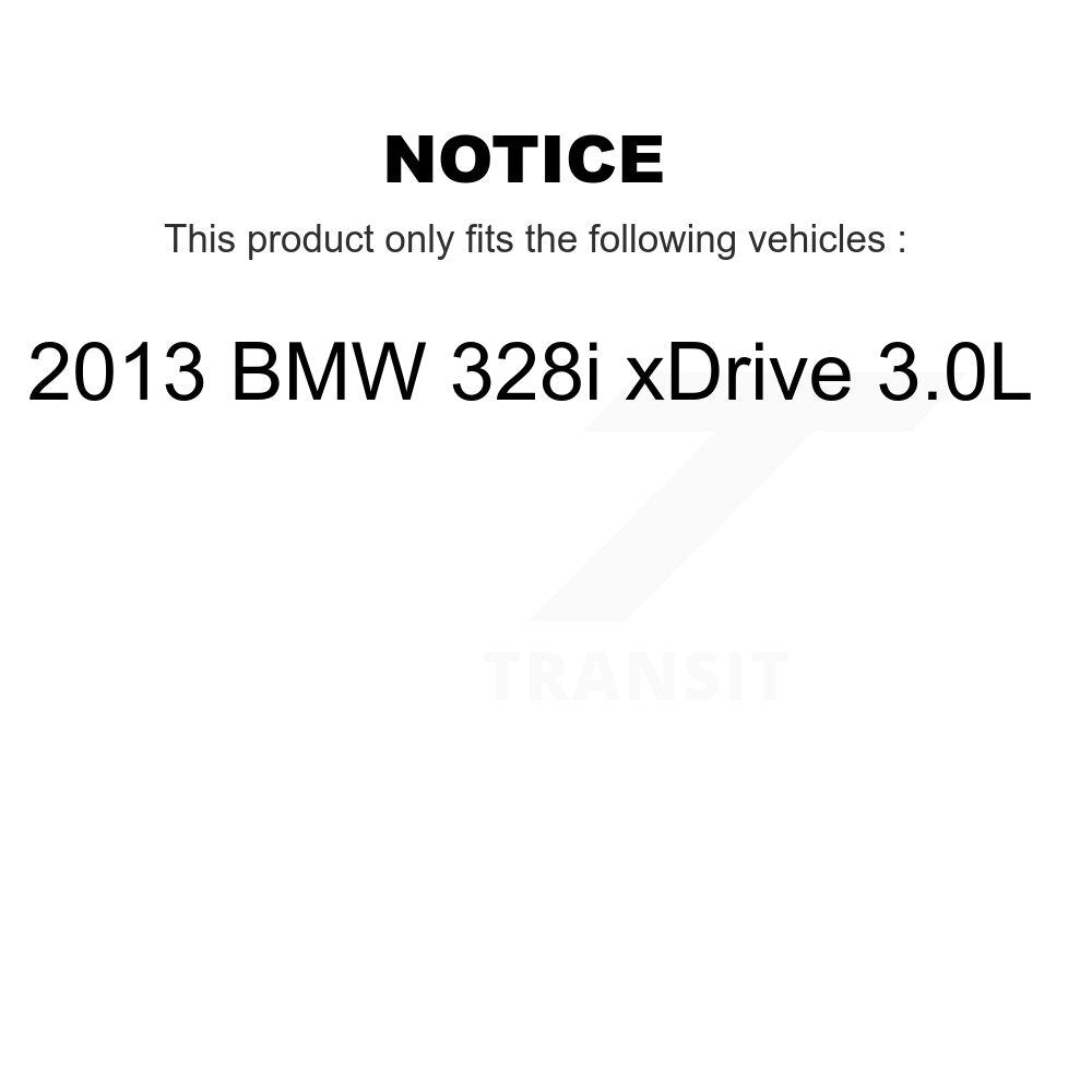 Ceramic Disc Brake Pads Wear Sensor Front Rear Kit For 2013 BMW 328i xDrive 3.0L