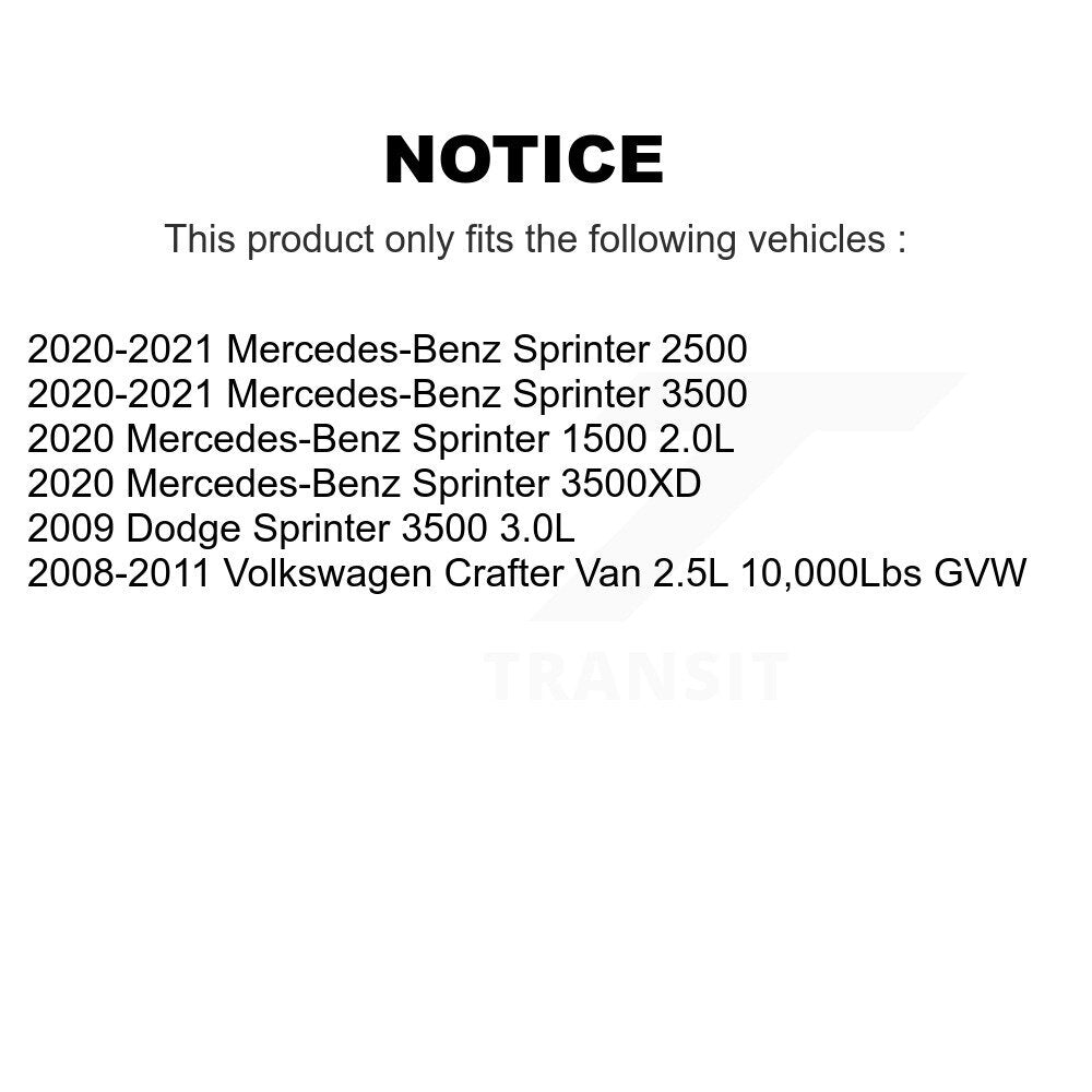 Ceramic Brake Pad Wear Sensor Front Kit For Mercedes-Benz Sprinter 2500 3500 Van