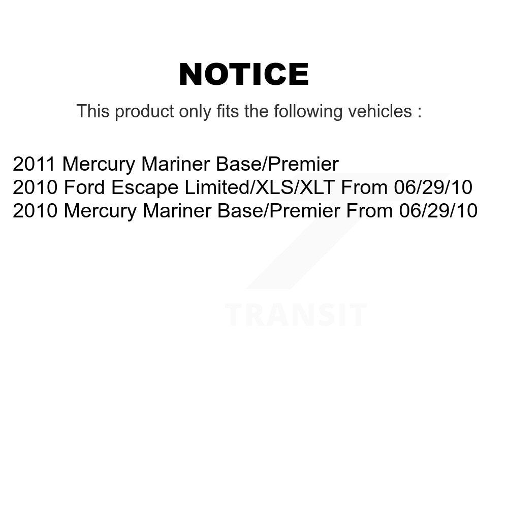 Semi-Metallic Brake Pads Front Rear Kit For Ford Escape Mercury Mariner