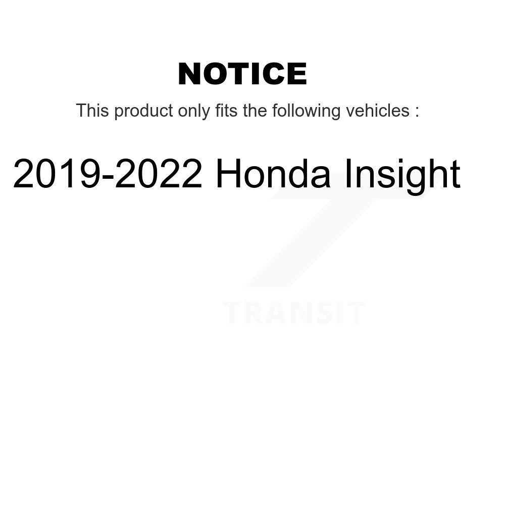 Semi-Metallic Brake Pads Front Rear Kit For 2019-2022 Honda Insight