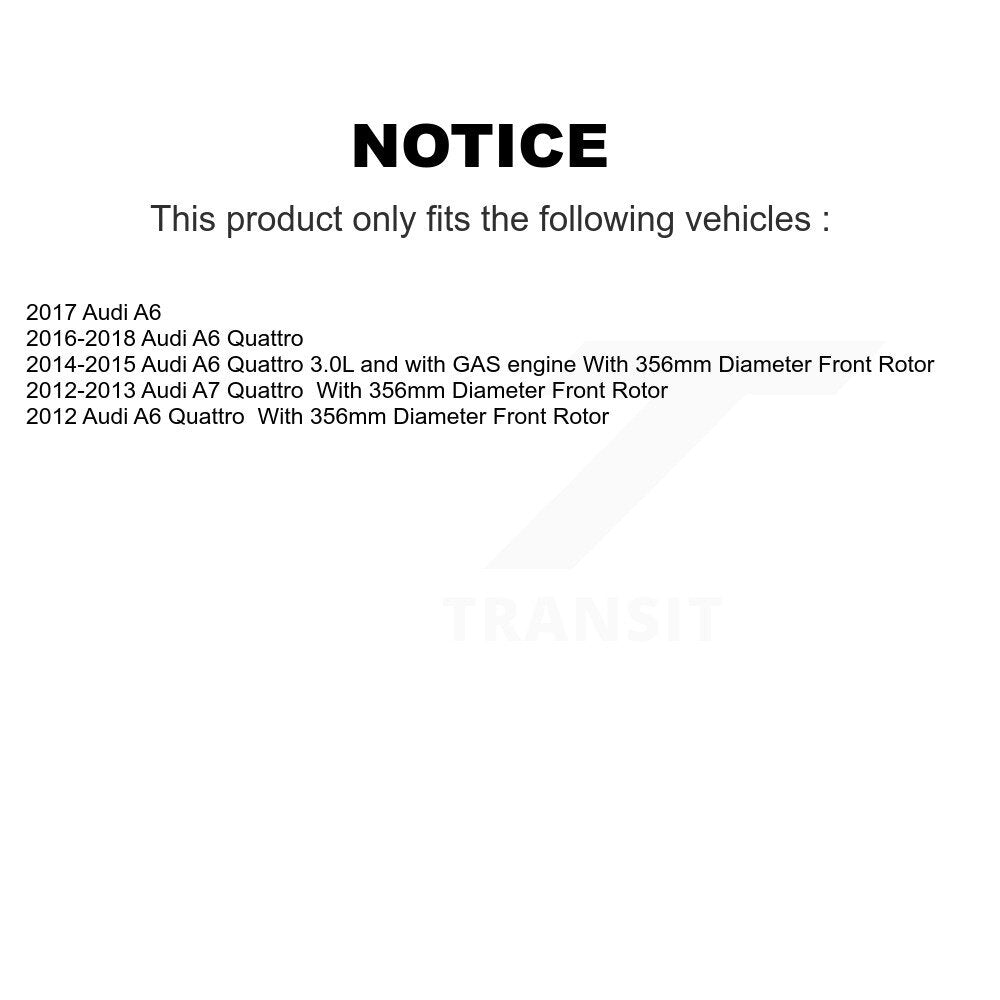 Semi-Metallic Disc Brake Pad & Wear Sensor Front Rear Kit For Audi A6 Quattro A7