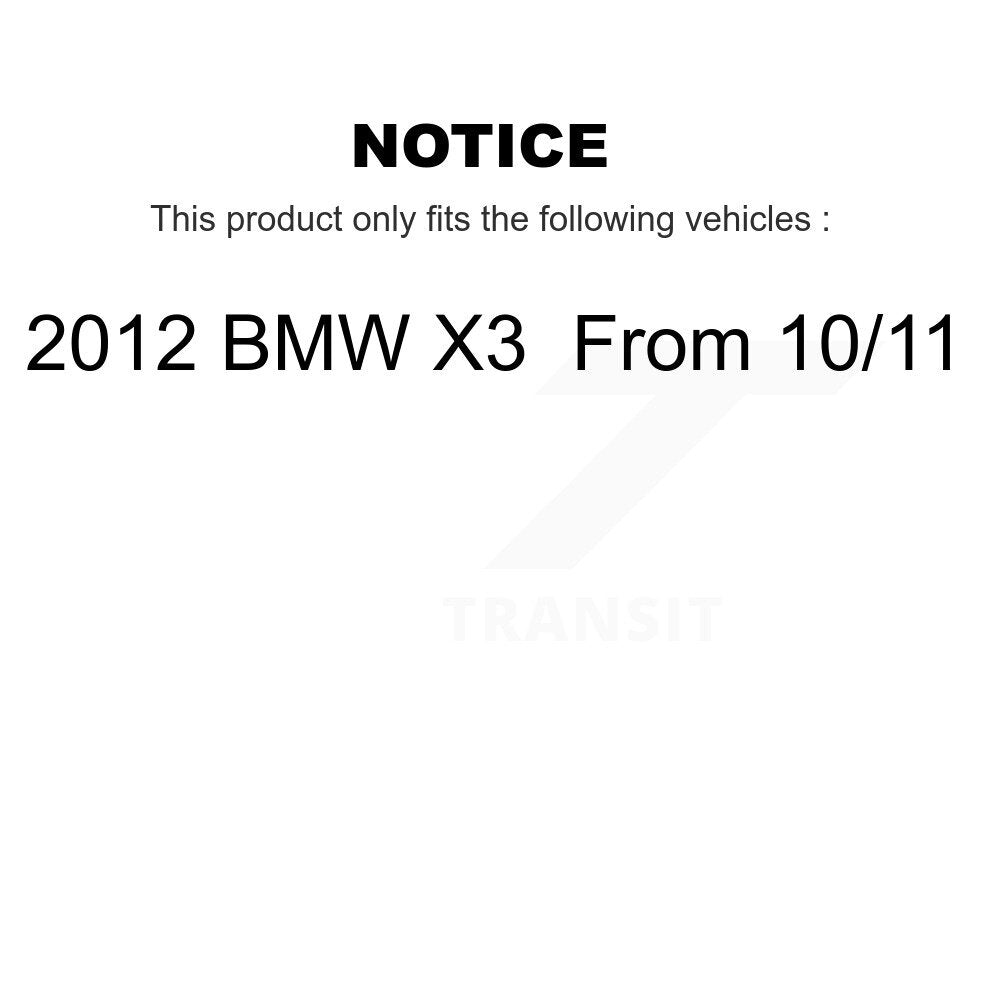Semi-Metallic Disc Brake Pad And Wear Sensor Rear Kit For 2012 BMW X3 From 10 11