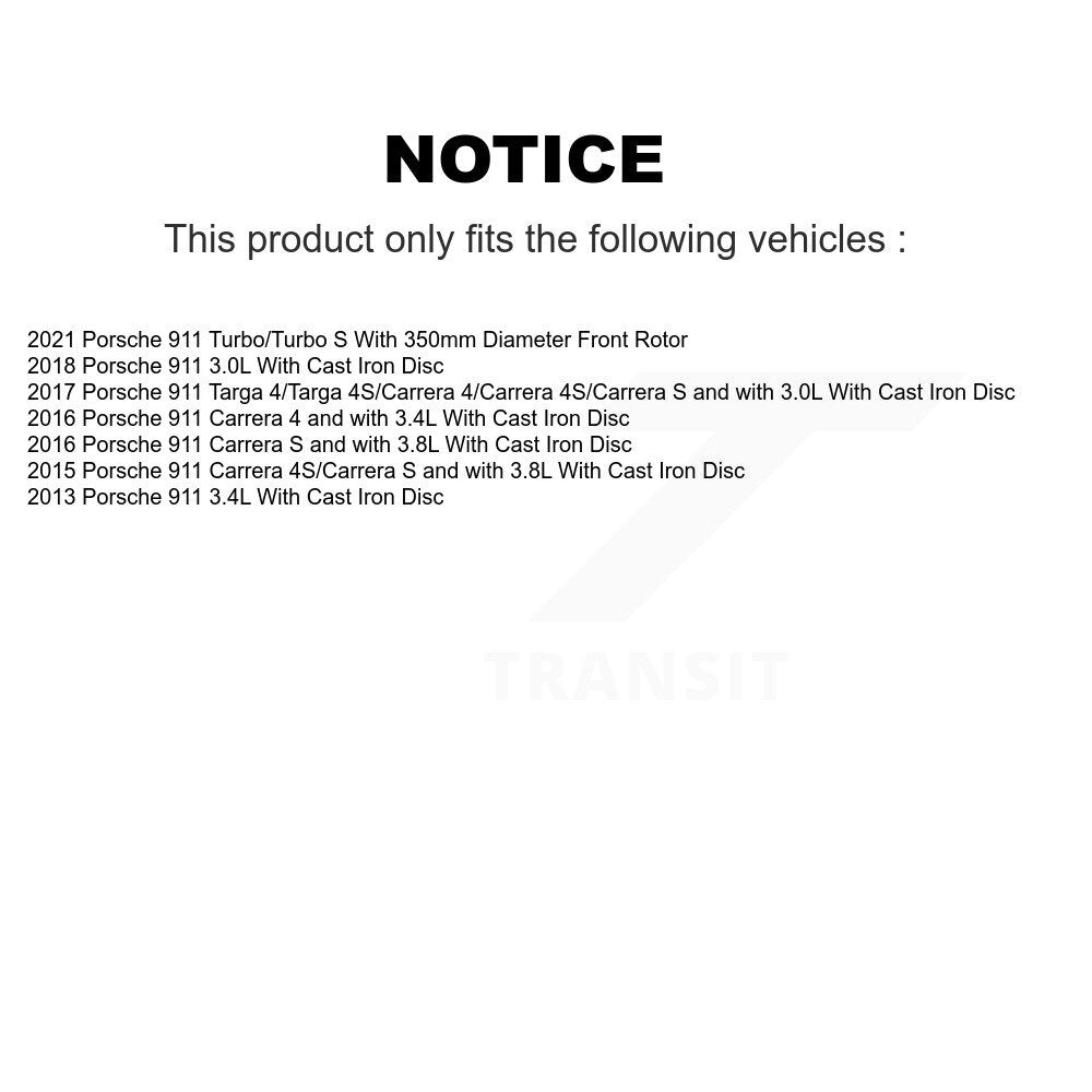 Semi-Metallic Disc Brake Pads And Wear Sensors Rear Kit For Porsche 911