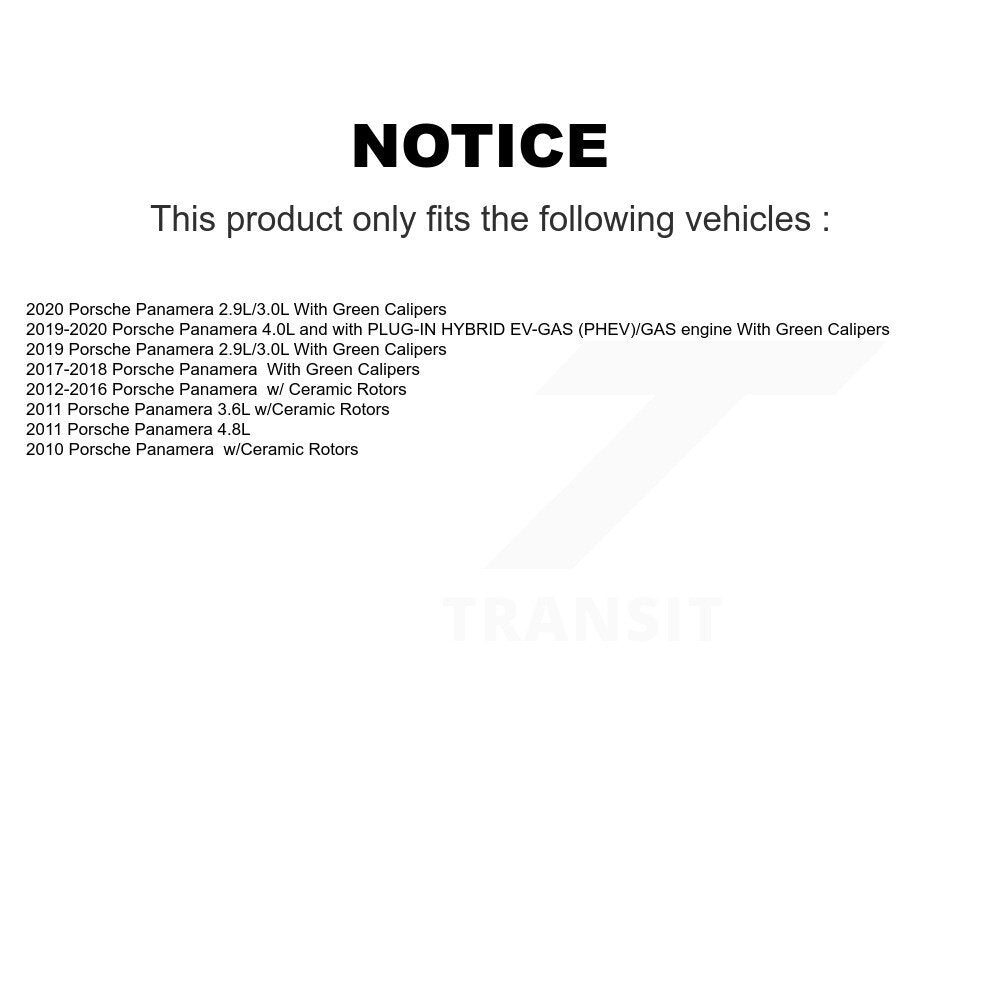 Semi-Metallic Disc Brake Pads And Wear Sensors Rear Kit For Porsche Panamera