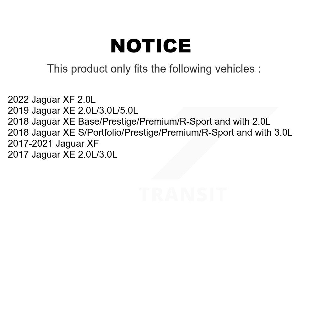 Semi-Metallic Disc Brake Pads And Wear Sensors Rear Kit For Jaguar XE XF
