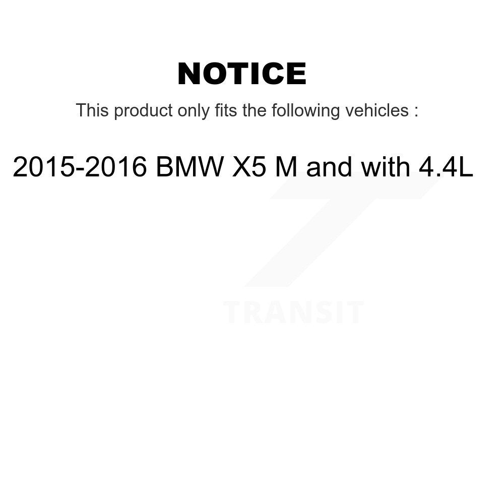 Semi-Metallic Brake Pads & Wear Sensor Rear Kit For 2015-2016 BMW X5 M with 4.4L