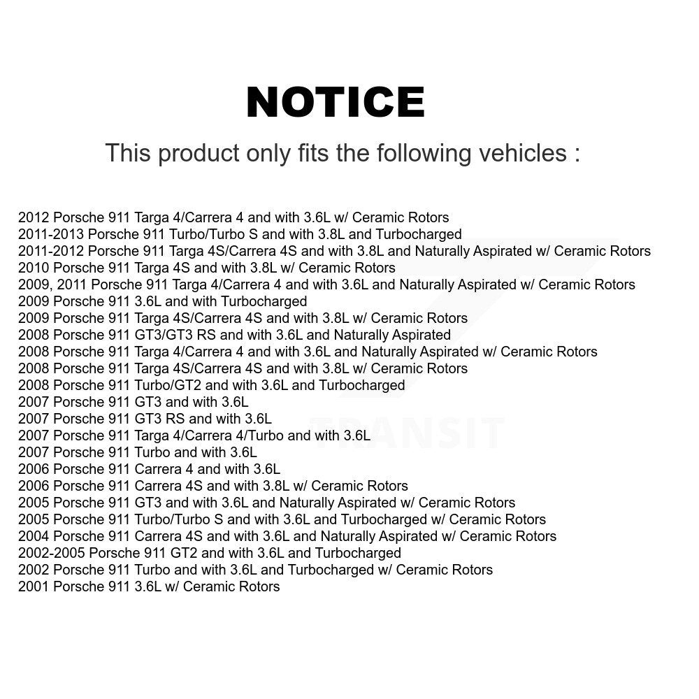 Brake Pads Wear Sensor (2 Pack) Front For Porsche 911