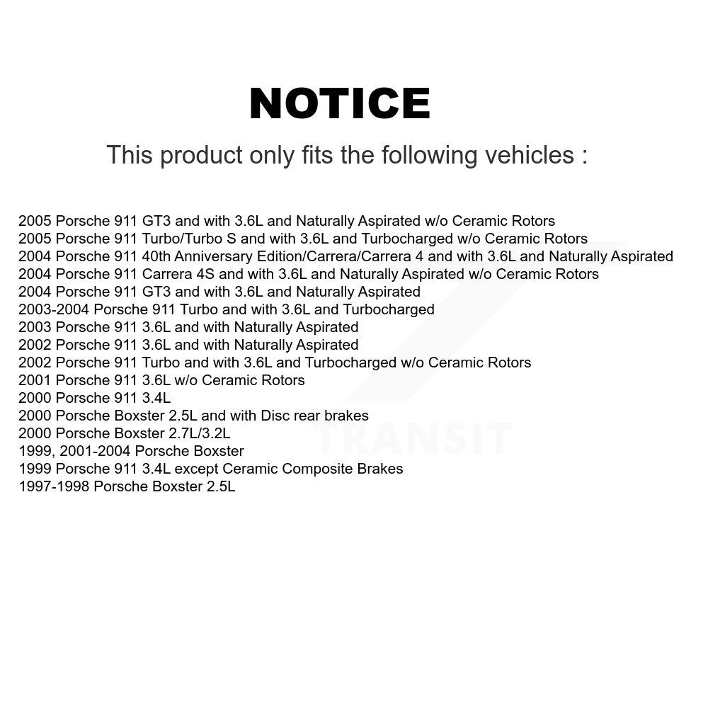 Brake Pads Wear Sensor (2 Pack) Front For Porsche Boxster 911