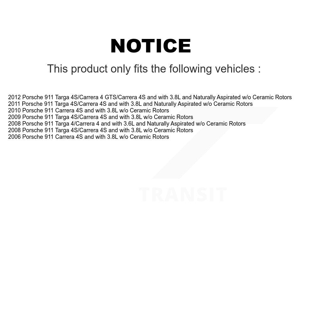 Brake Pads Wear Sensor (2 Pack) Front For Porsche 911 w o Ceramic Rotors