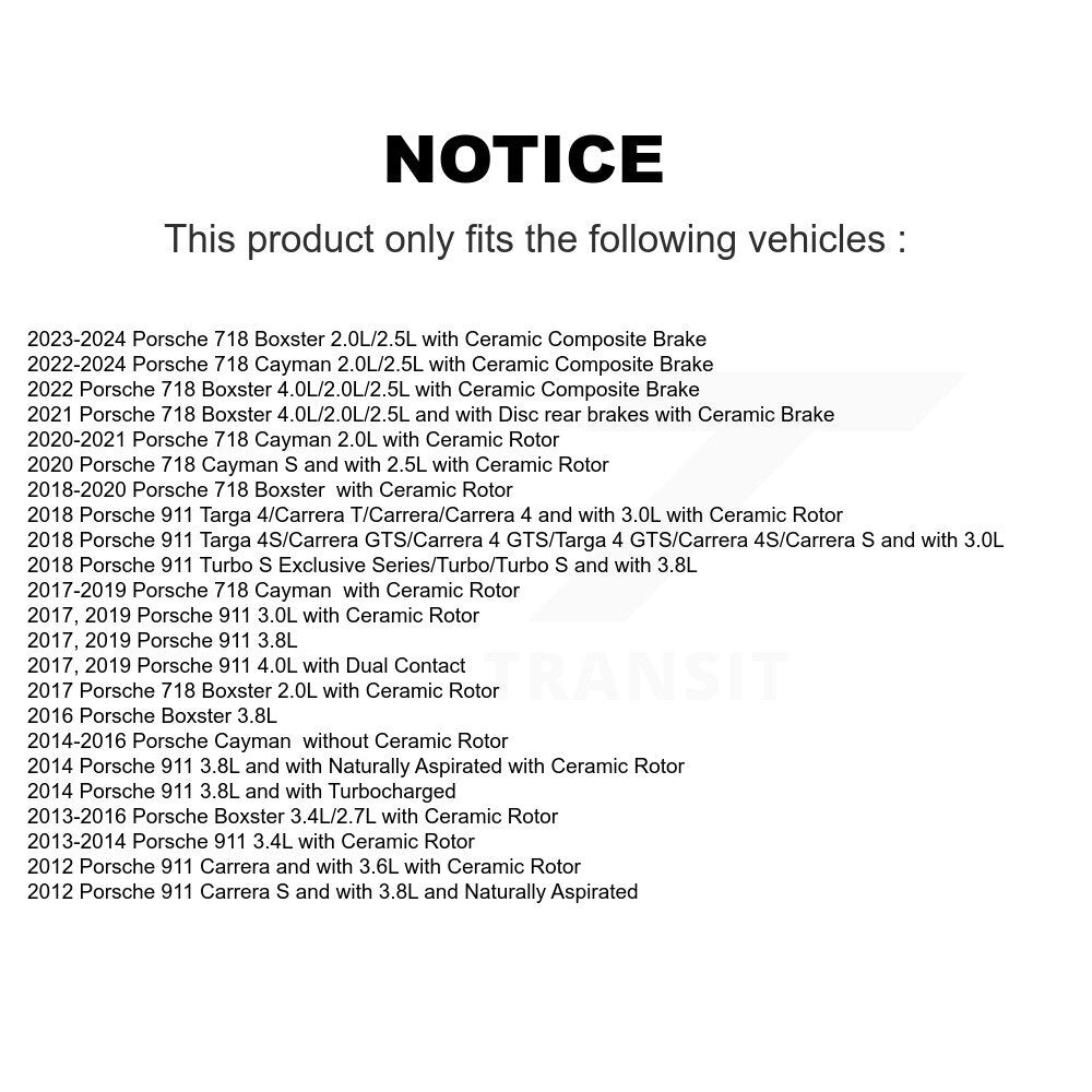 Brake Pads Wear Sensor (2 Pack) Front For Porsche 911 718 Cayman Boxster