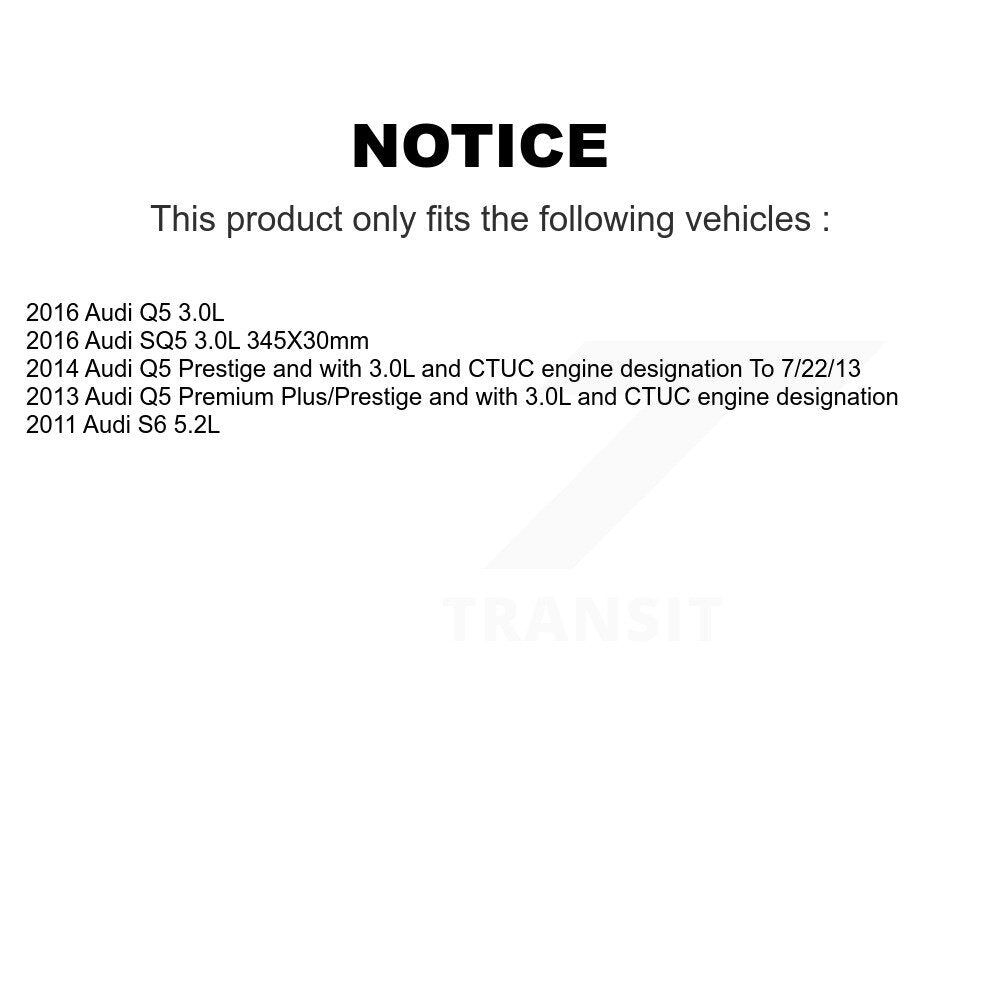 Brake Pads Wear Sensor (2 Pack) Front For Audi Q5 SQ5 S6