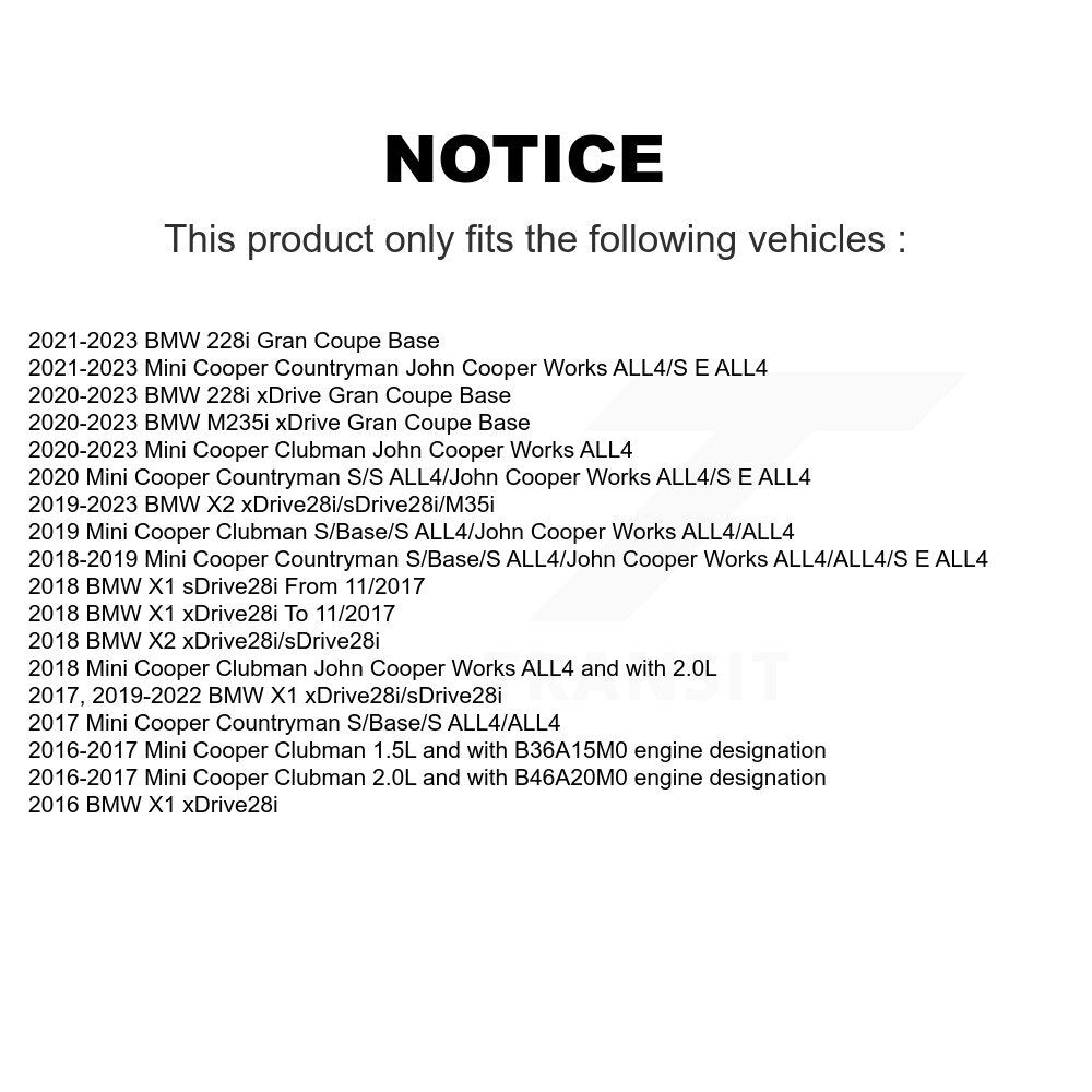 Brake Pads Wear Sensor (2 Pack) Front For BMW X1 Mini Cooper Countryman X2 228i