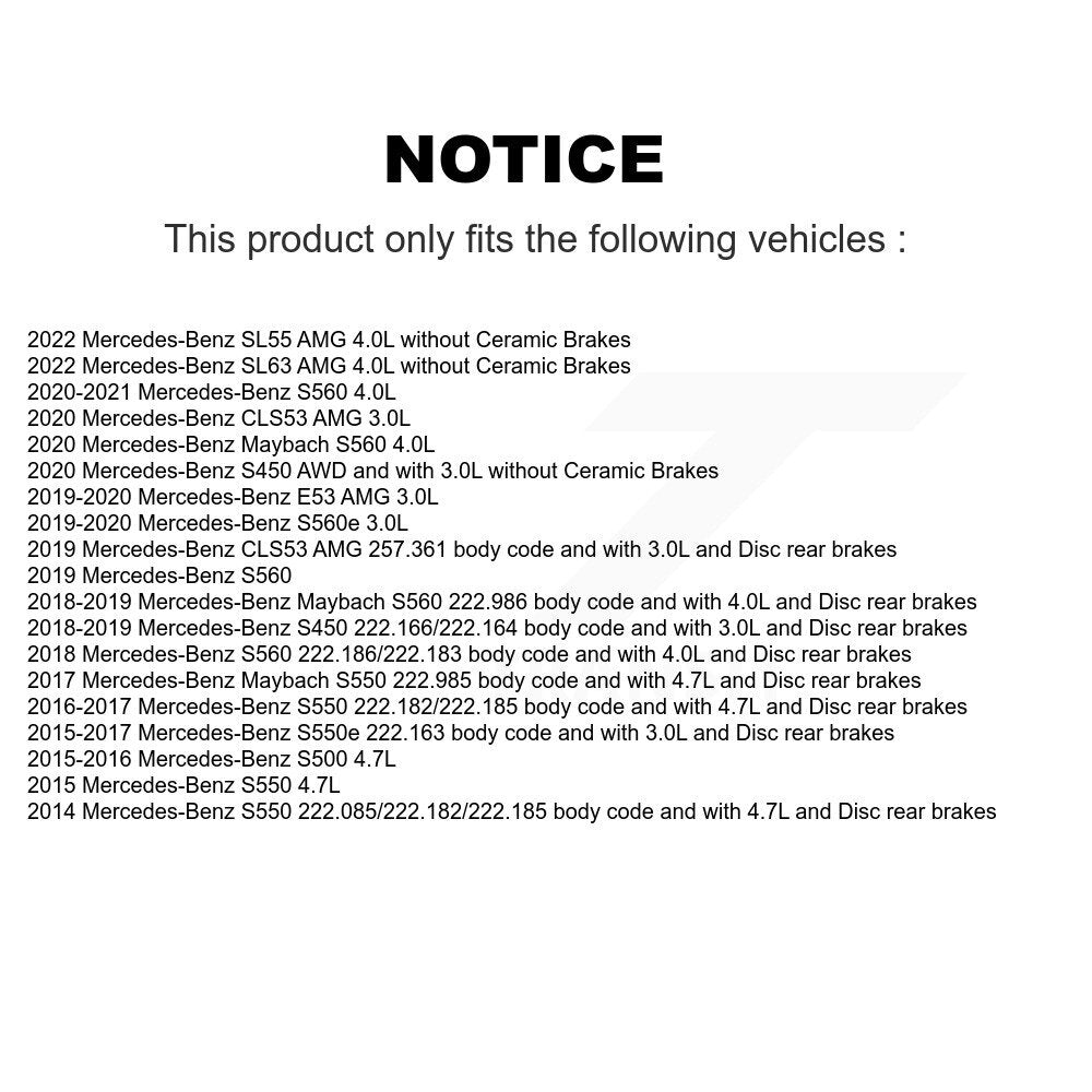 Brake Pads Wear Sensor (2 Pack) Front For Mercedes-Benz S550 S560 E53 AMG CLS53
