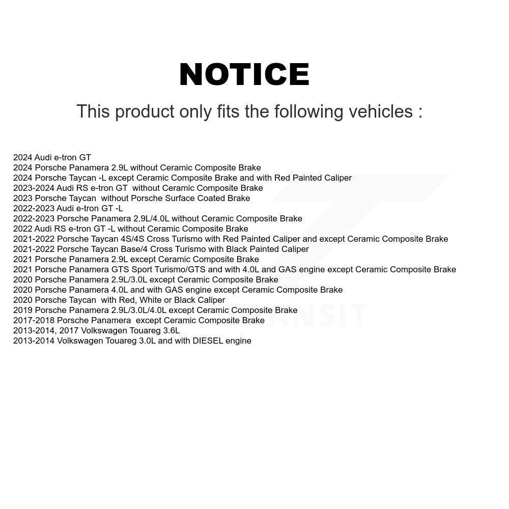 Brake Pads Wear Sensor (2 Pack) Front For Volkswagen Touareg Porsche Taycan Audi