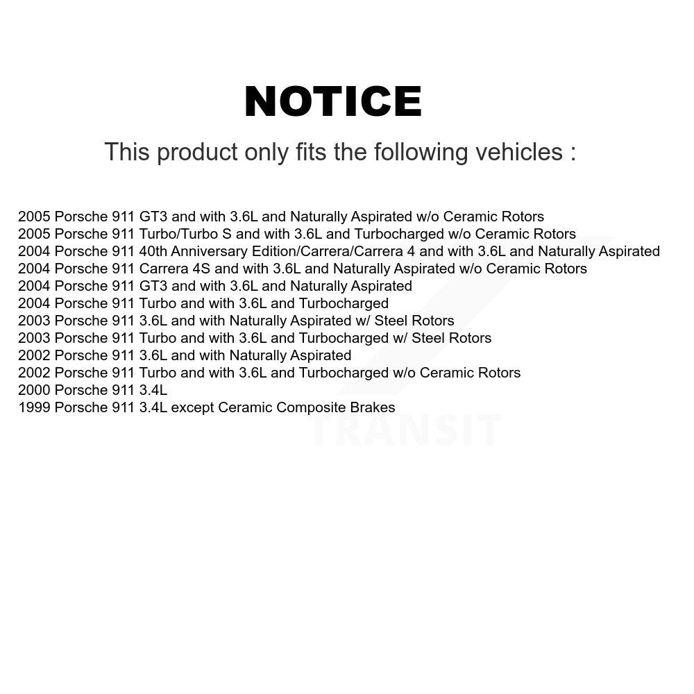 Brake Pads Wear Sensor (4 Pack) Front Rear For Porsche 911