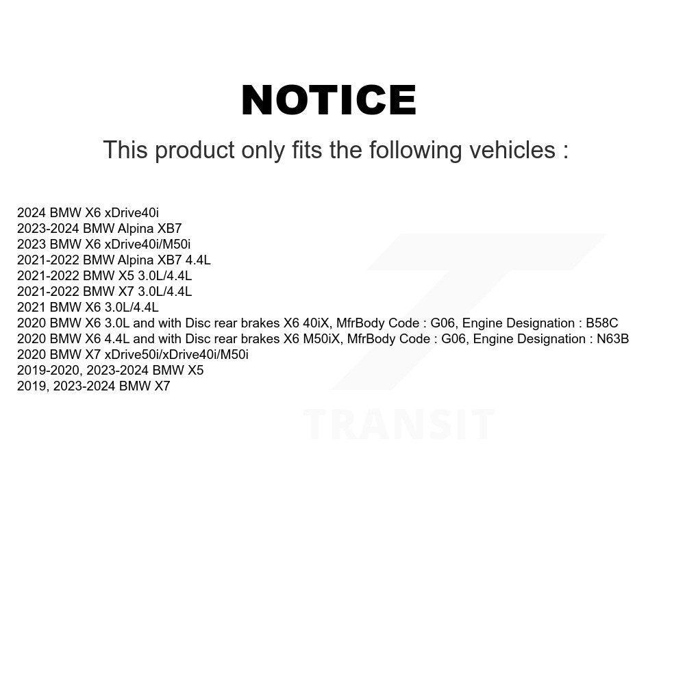 Brake Pads Wear Sensor (4 Pack) Front Rear For BMW X5 X7 X6 Alpina XB7