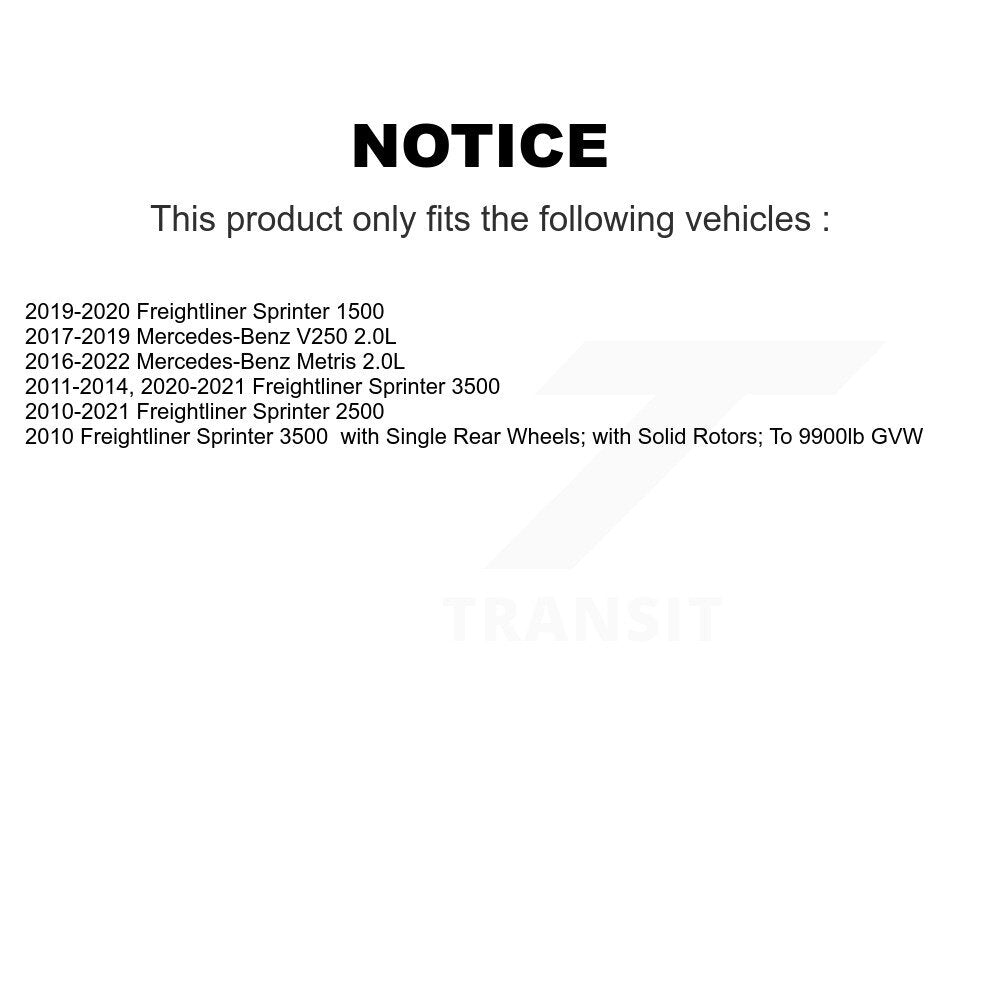 Brake Pads Wear Sensor (4 Pack) Front Rear For Mercedes-Benz Metris Freightliner